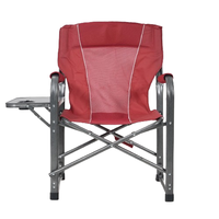 Hitree populaire Logo personnalisé extérieur Portable pliant Relax Oxford aluminium grand directeur de pêche Camping chaise