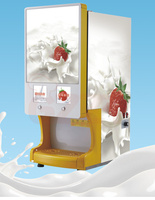Distributeur de yaourt commercial 2*10L en sac bib, machine électrique réfrigérante en acier inoxydable pour yaourt et lait avec pompe péristaltique