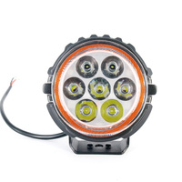 LANSEKO 35W 2835LM 4.5 pouces rond LED lumière de travail faisceau d'inondation avec ambre DHL pour 12V 24V voiture camion remorque LED lumières
