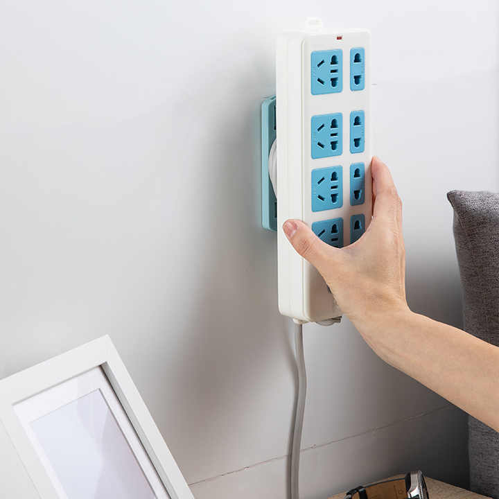 Adhesive Punch-Free Socket Holder - Save Storage Space