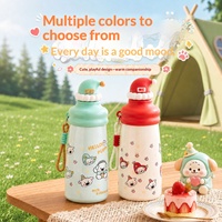 Nouvelle gourde isotherme en acier inoxydable pour enfants, motif dessin animé, avec sangle, en forme de citrouille, portable
