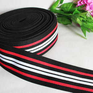Bền sọc phong cách dệt ban nhạc đàn hồi màu vàng và màu đen đàn hồi Webbing - Product Image 1