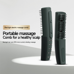 Peigne de massage électrique portable à lumière rouge pour le soin du cuir chevelu avec micro-courant EMS et vibrations, lisseur de cheveux - Product Image 2