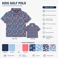 Kleding met eigen logo voor kinderen: snel drogende, ademende golfpolo's voor sporten en scholen.