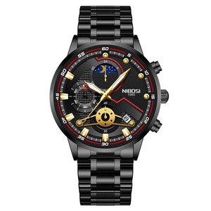Reloj Cronógrafo de Cuarzo Dorado de Lujo Drioshipping 2503 para Hombre, Marca de Primera, Estilo Ejecutivo, Acero Inoxidable, Elegante, Aleación - Product Image 1