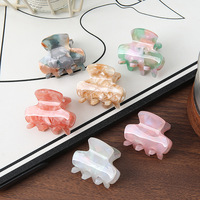 Vente en gros de pinces à cheveux en acétate pour filles, motif écaille de tortue, mignonnes, 3,5 cm, petites pinces carrées, mini pinces à cheveux pour femmes