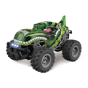 2.4G 4CH dinozor modeli dağ yarışı şampiyonu kamyon oyuncak RC araba 1/14 çocuklar için
