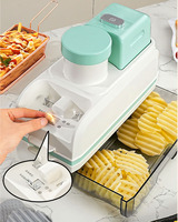 Multifunctionele automatische snijmachine, golvende chips snijder, aardappel, citroen, wortel snijder