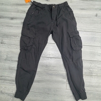 Celana Cargo Pria BAWANGCHENG Model Hip Hop Modis Bahan Katun Pinggang Sedang Ukuran Besar Tahan Air Bernapas Pewarnaan Garment Berkualitas Tinggi