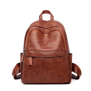 name brand korean school pu leather backpack for girls trendy