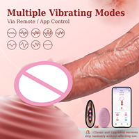 App-gesteuerter Penis-Sleeve Vibrator 5-in-1 Realistisches Erwachsenen-Sexspielzeug für Männer Penisverlängerung Vibrierender Penisring