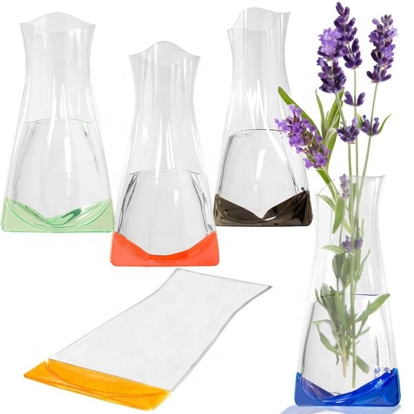 Складные цветочные вазы, дизайнерские пластиковые новые цветные весы и оригинальные размеры