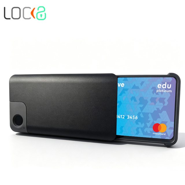 Ultra Slim Anti-theft Biometric Security Card Case Durable Aluminum RFID Protected Smart Wallet for 4-6 Cards and Cash Notes