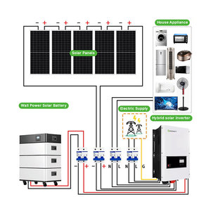 Generador Híbrido Fuera de la Red de <span class=keywords><strong>5Kw</strong></span> 10Kw, Kits de Paneles <span class=keywords><strong>Solares</strong></span> Impermeables, Nuevo Sistema Solar de Placa Plana para el Hogar, Sistema de Energía Solar - Product Image 6