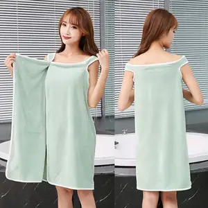 Vestido adorável de atacado de fábrica para mulheres, saia de banho folgada e macia, toalhas de banho femininas tamanho livre