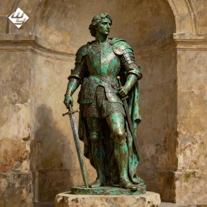 Sculpture en bronze de guerrier romain grec, grande, belle, personnalisée, de taille réelle, en métal, célèbre, moderne, pour l'art public - Product Image 2