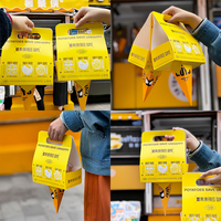 Boîte d'emballage en papier pour frites jetables biodégradable écologique avec logo imprimé personnalisé pour les plats à emporter