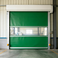Porte à enroulement isolée en PVC haute vitesse, design tropical, coupe-vent, souple, pour sous-sol, production sur mesure
