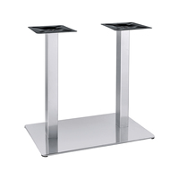 Support de table moderne en fer à double colonne pour restaurants, bureaux et salles à manger – Base stable et durable, facile à nettoyer