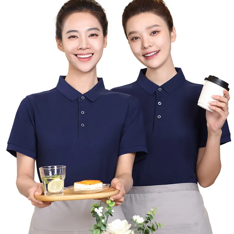 Chemise uniforme de serveur de restaurant moderne pour les uniformes de restaurant et de bar uniformes de personnel de restaurant