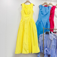 Robe longue d'été pour femme, style décontracté, tube vintage avec dentelle