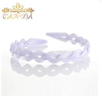 CANYUAN bandeau de cheveux en acétate, design torsadé, bandeau violet, accessoires pour cheveux, vente en gros