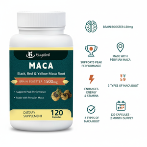 Capsules de supplément alimentaire végétarien à base d'extrait de racine de <span class=keywords><strong>Maca</strong></span>, personnalisables en marque blanche, en promotion - Product Image 2