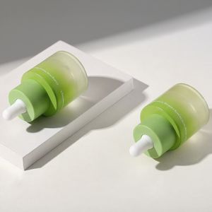 Botella de esencia de vidrio de boca torcida, cuentagotas corto de 30ml, hombro plano, fondo grueso, almacenamiento de líquido, suero para el cuidado de la piel gratis - Product Image 2