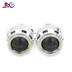 Araba işıkları aksesuarları güçlendirme lensler COB DRL Halo Lens Mini 2.5 inç LED melek şeytan gözler bi-xenon projektör H4 H7 far