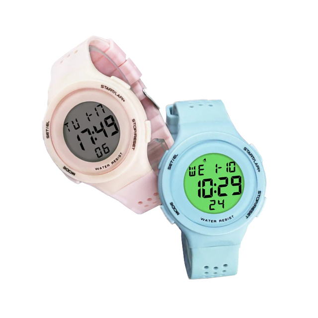 SHHORS Fashion Digital Watches Unisex Use Waterproof Chronograph Sport Wrist Watch