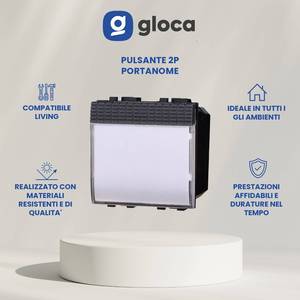 Plaque de réservoir de toilette encastrée Gloca 2P avec bouton de chasse double, design minimaliste, en plastique, installation facile - Product Image 2