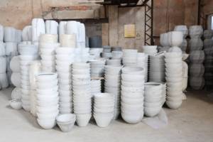 Forma de <span class=keywords><strong>cilindro</strong></span> redondo grande Muebles europeos simples modernos de alta calidad Arreglo de flores Villa Patio Magnesia Pot - Product Image 6