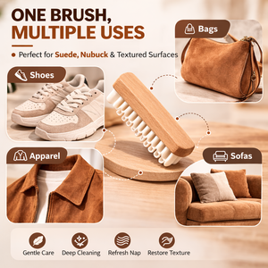 <span class=keywords><strong>Brosse</strong></span> à chaussures en bois et daim avec logo personnalisé, <span class=keywords><strong>brosse</strong></span> de nettoyage en caoutchouc crêpe et silicone pour bottes et baskets, vente en gros d'usine OEM - Product Image 6