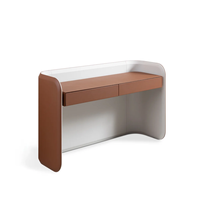 Meubles de maison modernes en bois recouverts de cuir, tables consoles pour salon, appartement, hôpital, école