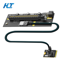 Oculink SFF-8612 ke PCI-E 4.0 X16 Riser Card Kit M.2 M-Key Adaptor GPU Eksternal Laptop Desktop Kartu Grafis Tersedia