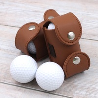 Sac de golf en cuir à fixation lombaire pour la vente en gros, sac de rangement portable pour accessoires de golf et tee-clip