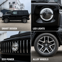 Voiture électrique mini tendance au design carré, 4 portes, pour jeunes – Cadeau stylé