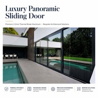 Puerta Corredera de Patio con Marco de Aluminio y Doble Acristalamiento Low-E, Puerta de Vidrio Elevable y Deslizante para Piscina, Ventana de Seguridad Insonorizada para Casa o Villa