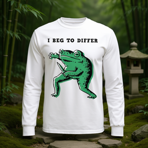 T-shirt a maniche lunghe con stampa grafica in stile giapponese I Beg To Differ Frog - Product Image 3