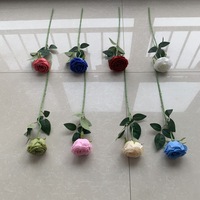PPS Hochwertige Künstliche Einzelne Seidenrosen Weiß Blau Rot Rosa Kunstblumen 50cm Rosenblüten für Hochzeit Party Dekoration