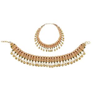 Tobillera de cristal chapado en oro para mujer, pulsera de cadena de pie, joyería Multicolor - Product Image 1