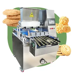 High Efficiency Control System Multi Drop Italian Danish Meringue Cookie Extruder Make Machine with Cutter