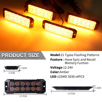 Nueva Luz Estroboscópica de Advertencia LED CIGO de Emergencia, 12V-24V Universal para Camiones y Automóviles, IP65 Impermeable, 48W, Ámbar/Blanco