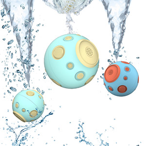 Karikatür tarz plastik köpek çiğnemek topu oyuncak ses-top haddeleme ay pilsiz Bite dayanıklı sesli evcil hayvan oyuncağı - Product Image 4