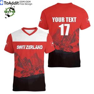 Camiseta <span class=keywords><strong>de</strong></span> Fútbol <span class=keywords><strong>de</strong></span> <span class=keywords><strong>Suiza</strong></span>, Selección Nacional, Tela <span class=keywords><strong>de</strong></span> Malla 2526, Transpirable, Versión para Fanáticos, para Adultos - Product Image 3