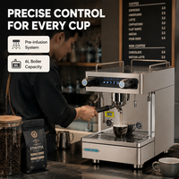 Máquina de Café Comercial, Máquina de Café Estilo Americano Más Vendida, Modelo Popular, Máquina de Café Semiautomática