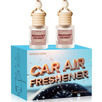 Diffuseur de parfum pour voiture personnalisé, flacon en verre suspendu, parfum longue durée, évaporation naturelle pour l'intérieur du véhicule
