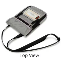 Porte-passeport RFID Portefeuille de voyage pour le cou Sac de messager à bandoulière bloquant la RFID