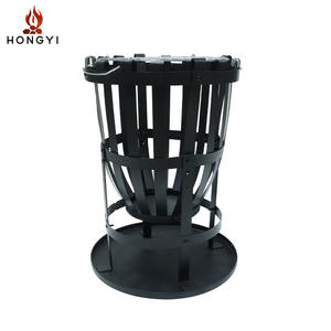 Hongyi Outdoor <b>Fire</b> <b>Pit</b> Rustic Steel Charcoal Stove With Log Grate For Patio Heating And <b>Barbecue</b> - Product Image 2