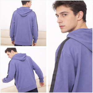 Sweat à capuche CVC pour homme en gros, 80 % coton 20 % polyester, pull à capuche pour la gym, les activités <span class=keywords><strong>de</strong></span> plein air et <span class=keywords><strong>le</strong></span> quotidien, avec poches - Product Image 2